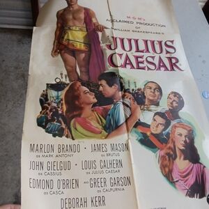 Vintage 1953 Julius Caesar Movie Poster - Marlon Brando Original Rare!!!